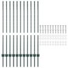 vidaXL Fence Post 11 pcs Green 120 cm Steel