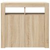 vidaXL Sideboard with LED Lights Sonoma Oak 80x35x75 cm
