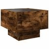 vidaXL Bedside Table with Infinity LED Smoked Oak 40x40x30 cm
