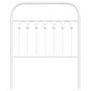 vidaXL Metal Headboard White 75 cm