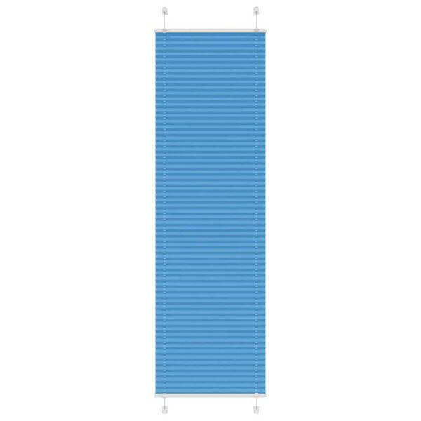 vidaXL Pleated Blind Blue 55x200 cm Fabric Width 54.4 cm Polyester