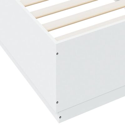 vidaXL Bed Frame White 90x200 cm Engineered Wood