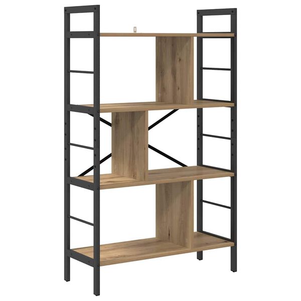 vidaXL Bookshelf Artisan Oak 75 x 30 x 123.5 cm Engineered Wood