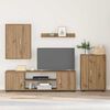 vidaXL TV Cabinet Set Wall-mounted 4 pcs Artisan Oak Engineered wood