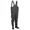 vidaXL Chest Waders with Boots Dark Green Size 45