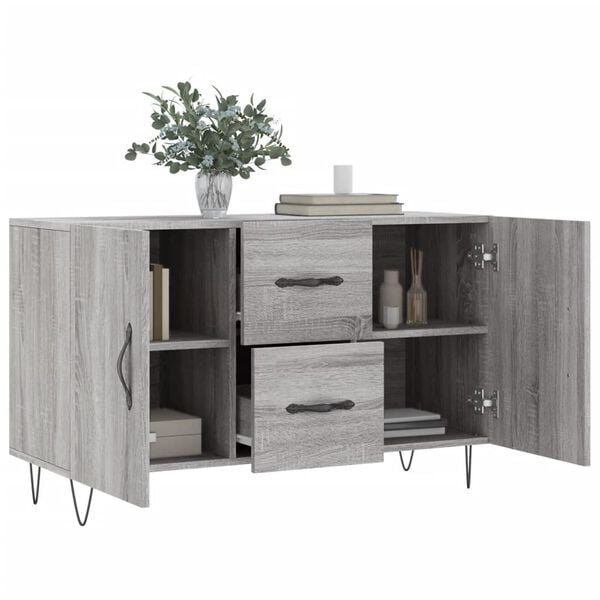 vidaXL Sideboard Grey Sonoma 100x36x60 cm Engineered Wood