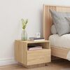 vidaXL Bedside Cabinet with LED Lights Sonoma Oak 40x39x37 cm