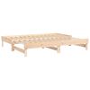 vidaXL Pull-out Day Bed without Mattress 2x(90x200) cm Solid Wood Pine