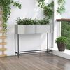 vidaXL Raised Garden Planter Silver 100 x 26 x 82 cm Galvanised Steel