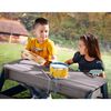 AXI Sand and Water Picnic Table Nick with Umbrella Anthracite and Grey