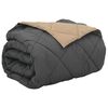 vidaXL Full Year Duvet Anthracite and Taupe 220 x 200 cm Microfiber