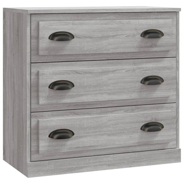 vidaXL Sideboards 3 pcs Grey Sonoma Engineered Wood