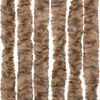 vidaXL Fly Curtain Beige and Dark Brown 90x220 cm Chenille
