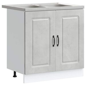 vidaXL Kitchen Cabinet Kalmar Concrete Grey 80 x 46 x 81.5 cm