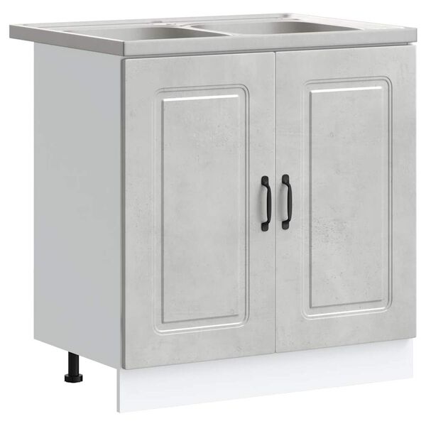 vidaXL Kitchen Cabinet Kalmar Concrete Grey 80 x 46 x 81.5 cm