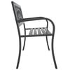 vidaXL Garden Bench Black 120 cm Steel