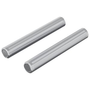vidaXL Threaded Rod 2 pcs Silver 8 x 55 mm Steel
