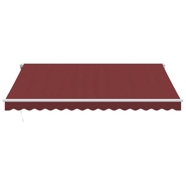 vidaXL Automatic Retractable Awning Burgundy 400x350 cm