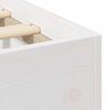 vidaXL Floor Bed Frame with Storage White 75 x 190 cm Solid pine wood