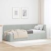 vidaXL Corner Bed Frame Light Grey 80 cm x 200 cm Velvet
