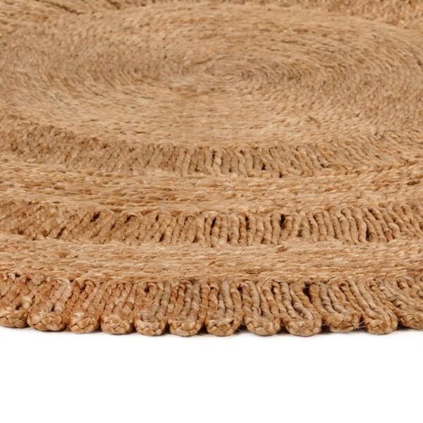 vidaXL Area Rug Hand-braided Jute 150 cm Round
