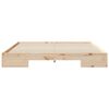 vidaXL Floor Bed Frame with Storage Brown 180 x 200 cm Solid pine wood