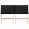 vidaXL Upholstered Headboard Black 140 cm Solid Pine Wood