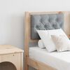 vidaXL Headboard Other Brown and light grey 135 cm Solid pine wood