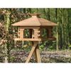 dobar Square Bird House with Wooden Roof Brown