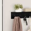 vidaXL Wall-Mounted Coat Rack Black Oak 40 x 10.5 x 10.5 cm