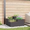 vidaXL Garden Planter Black 80 x 80 x 48 cm Steel