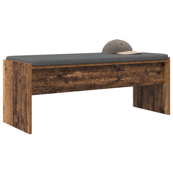 vidaXL Hall Bench with Cushion Old Wood 103 x 38 x 40 cm