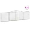 vidaXL Arched Gabion Baskets 25 pcs 400x30x100/120 cm Galvanised Iron