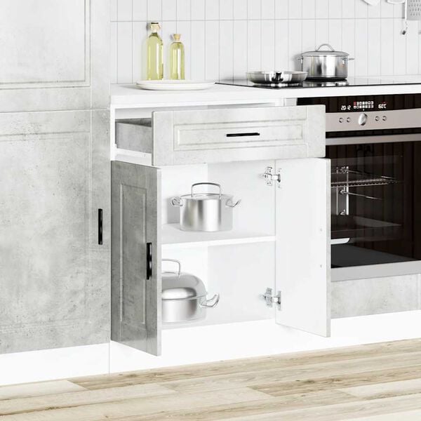 vidaXL Kitchen Base Cabinet Porto Concrete Grey Engineered Wood
