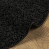 vidaXL Shaggy Rug PAMPLONA High Pile Modern Black &Oslash; 80 cm