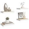 vidaXL Floating Wall Shelves 4 pcs Oak and White 40x23x3.8 cm MDF