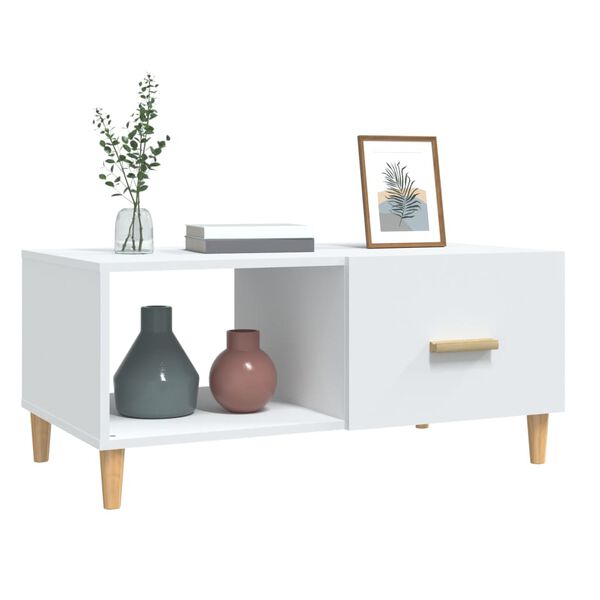 vidaXL Coffee Table White 89,5x50x40 cm Engineered Wood