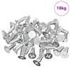 vidaXL Mirror Hold Bracket 340 pcs Nickel 35 x 30 x 8.3 mm Steel