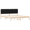 vidaXL Bed Frame with Upholstered Headboard Black 180 x 200 cm