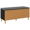 vidaXL Hall Bench with Cushion with Storage Black Oak 100 x 38 x 46 cm