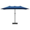 vidaXL Garden Parasol Azurblau 385 x 209 x 244 cm Polyester