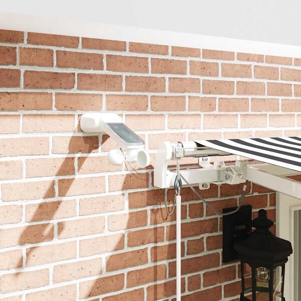 vidaXL Automatic Retractable Awning with LED Anthracite&White 400x300 cm