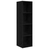 vidaXL TV Cabinet Set Wall-mounted 4 pcs Black Oak Engineered Wood