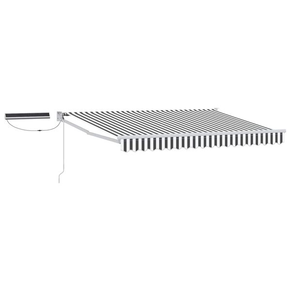 vidaXL Electric Retractable Awning Anthracite and White 2.5 x 2 m