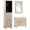 vidaXL Bathroom Furniture Set 3 pcs White Engineered Wood