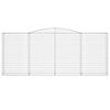 vidaXL Arched Gabion Baskets 5 pcs 400x50x160/180 cm Galvanised Iron