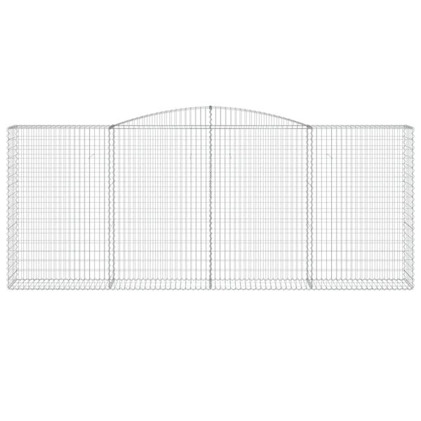 vidaXL Arched Gabion Baskets 5 pcs 400x50x160/180 cm Galvanised Iron