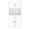 vidaXL Highboard High Gloss White Engineered Wood