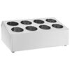 vidaXL Cutlery Holder 8 Grids Rectangular Stainless Steel
