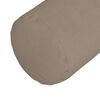 vidaXL Bolster Pillows 2 pcs Taupe Ø 15 x 40 cm Microfibre Fabric
